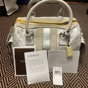 Vintage Y2K Coach Signature Print Tie Dye satchel 2186 Soho speedy doctor bag